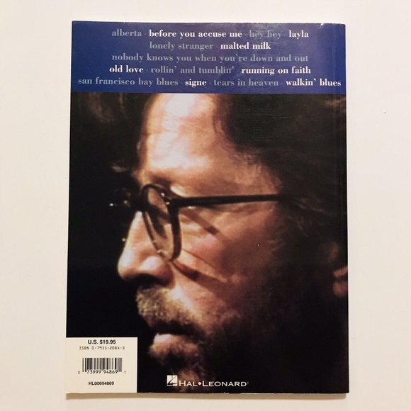 Eric Clapton Unplugged Songbook Hal Leonard 1992 Guitar Tablet Sheet Music - Picture 4 of 4
